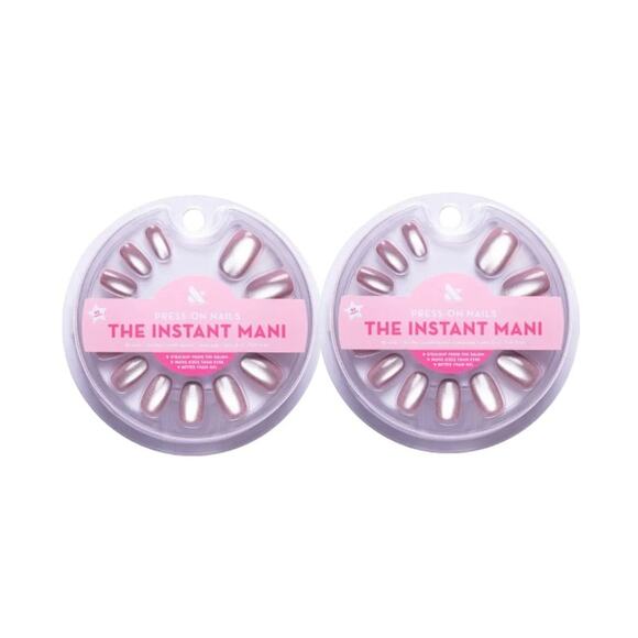 2 Pack Olive & June Instant Mani Press-On Fake Nail Round Short World Lit Velvet - Picture 1 of 1